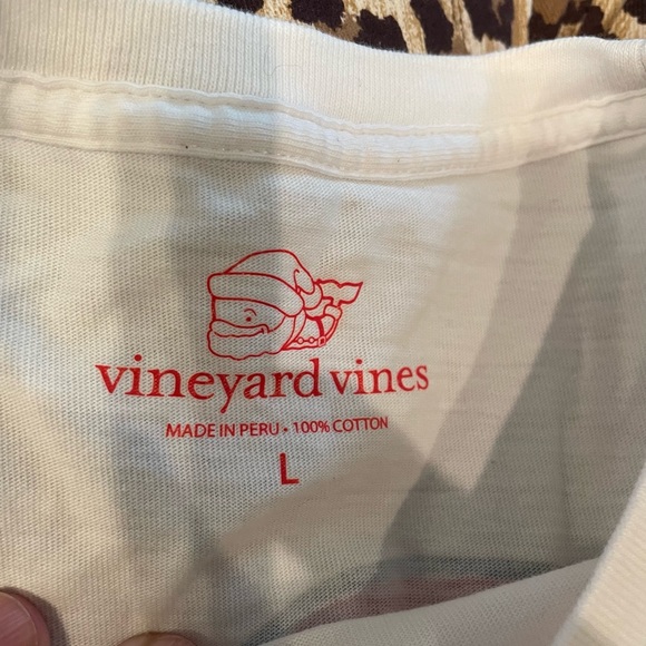 L Vineyard Vines Christmas whale shirt l/s - Picture 5 of 5
